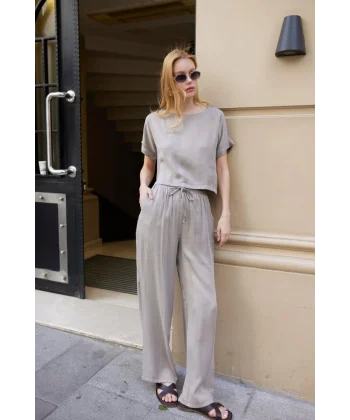 Sunday Bluz Pantolon İkili Takım - Vizon