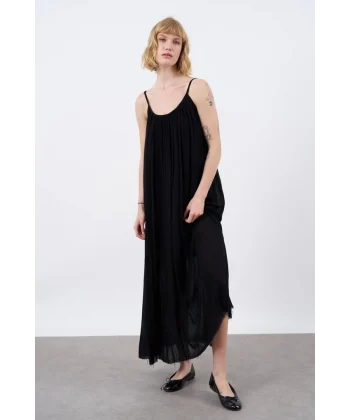 Siyah Myra Askılı Elbise