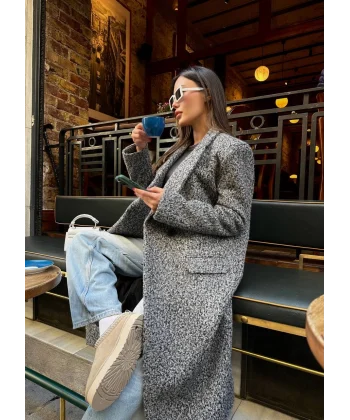 UZUN ASTARLI BUKLET KABAN GRİ