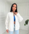 Beyaz Bomber Ceket