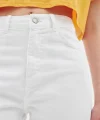 Gabardin Mom Jean Beyaz