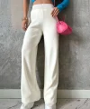 TRİKO PANTOLON KREM