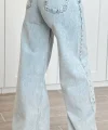 AÇIK MAVİ DİKİŞ DETAYLI BAGGY JEAN