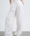 PREMİUM KUMAŞ BEYAZ KETEN PANTOLON