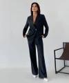 Myra Siyah Blazer Ceket Pantolon Takım 
