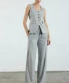 Myra Yelek Pantolon Takım-Gri