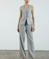 Myra Yelek Pantolon Takım-Gri