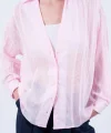 Premium Serisi Transparan Gömlek - Pembe