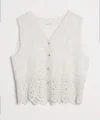 Premium Seri Dantel Detay Yelek-Ekru
