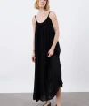 Siyah Myra Askılı Elbise