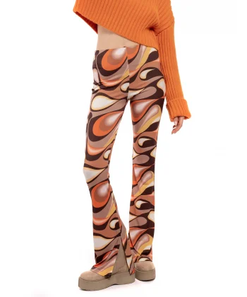 Desenli İspanyol Paça Pantolon