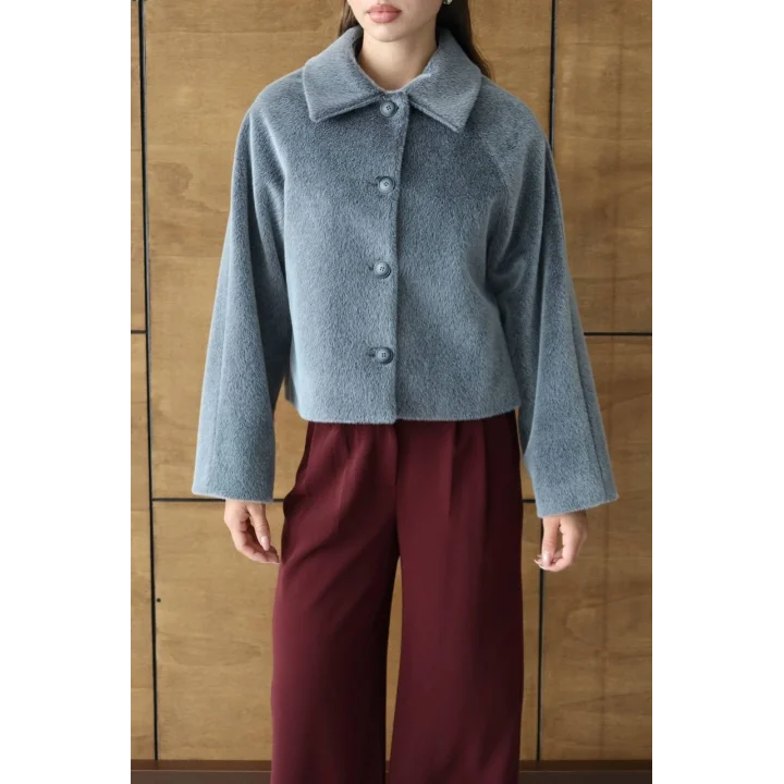 Mila Kürk Ceket-Antrasit