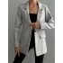 Yün Efekt Kumaş Tek Düğme Blazer Ceket