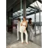 BEYAZ CROP BLAZER CEKET PANTOLON TAKIM