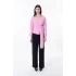 Bağlama Detaylı Kruvaze Bluz Gömlek-Pembe