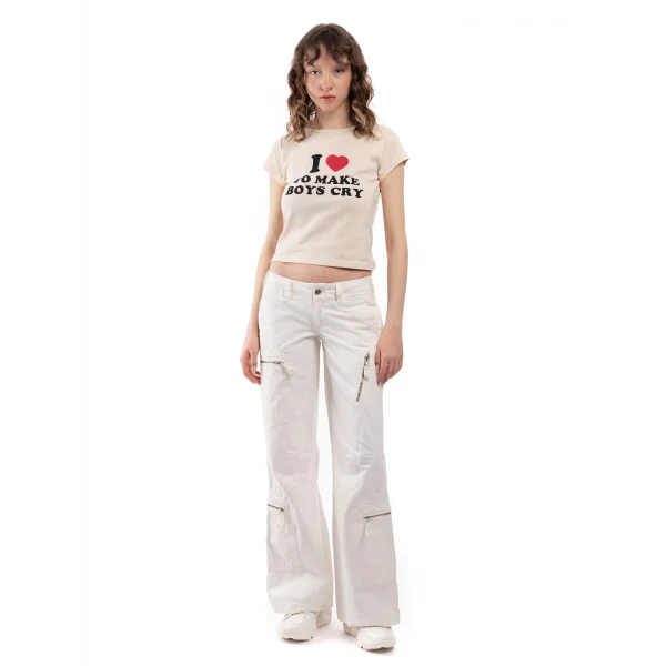 Orjinal Marka Ekru T_shirt