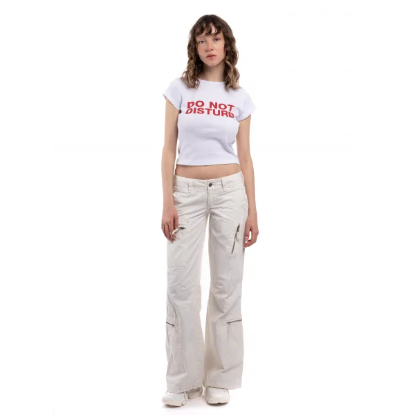 Pamuk Beyaz Crop T_shirt