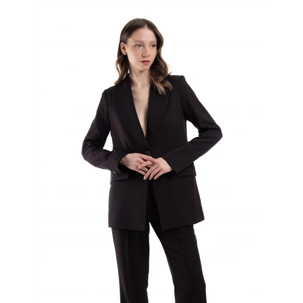 Premium Kumaş Klasik Siyah Ceket Pantolon Takım