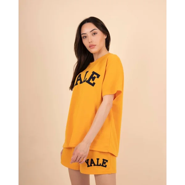 Pamuk Kumaş Şort Tişört Takım