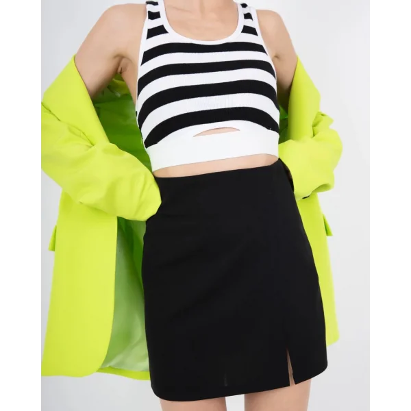 Neon Tek Düğme Astarlı Blazer Ceket