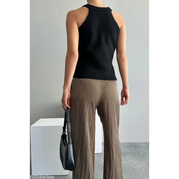 İTALYAN REGLAN SİYAH YELEK