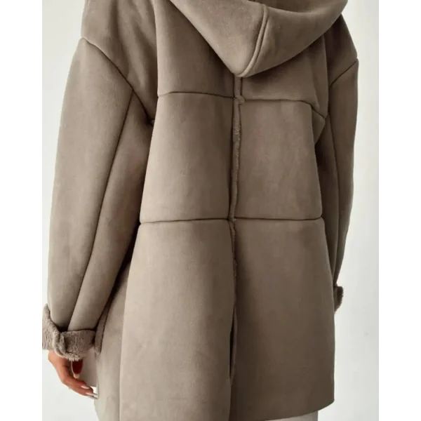 PREMİUM KAPÜŞONLU İÇİ KÜRKLÜ NUBUK KABAN