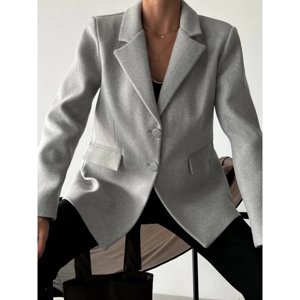 İTHAL KUMAŞ TAŞ RENK KAŞE CEKET