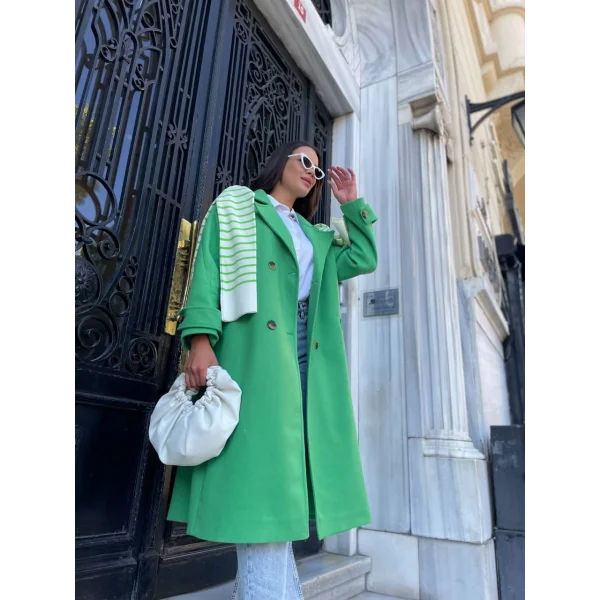 PREMİUM KALİTE UZUN YÜN KABAN YEŞİL