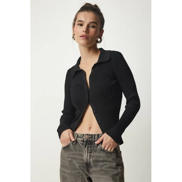 SİYAH POLO YAKA HIRKA