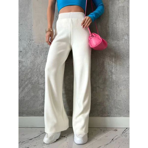 TRİKO PANTOLON KREM