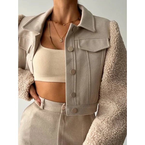 TEDY KOL KISA CEKET KARAMEL