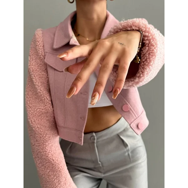 TEDY KOL KISA CEKET PUDRA