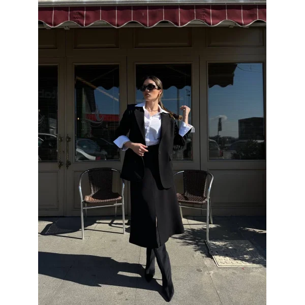 SİYAH CEKET ETEK TAKIM