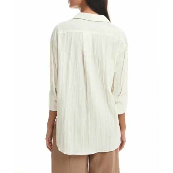 Fakir Kol Düğmeli Gömlek Naturel