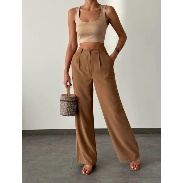 TWİLL PALAZZO PANTOLON VİZON