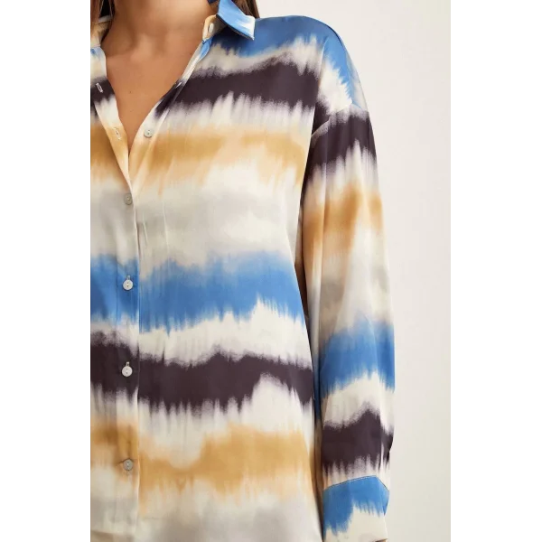 GÖKKUŞAĞI VİSKON SATEN GÖMLEK