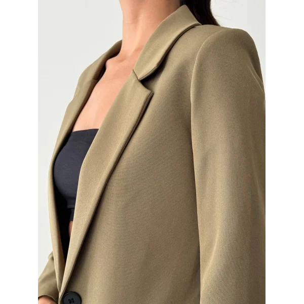 ATLAS TEK DÜĞME ASTARLI CEKET HAKİ