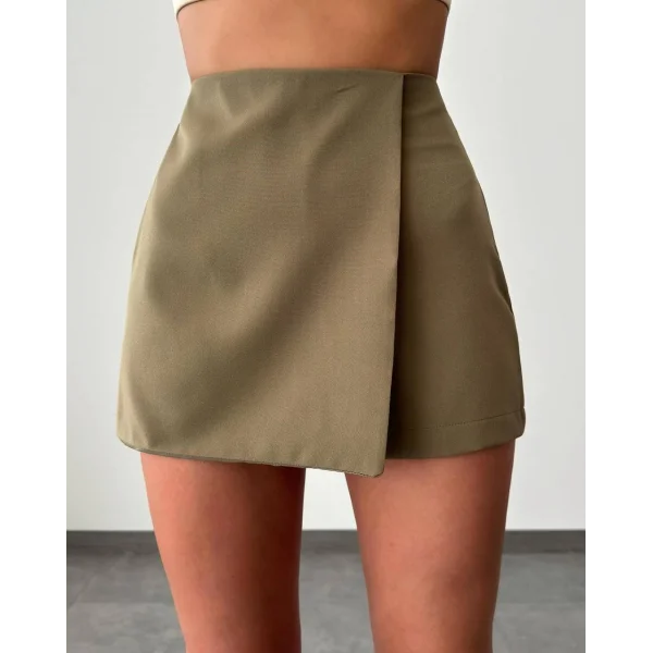 ATLAS KUMAŞ HAKİ ŞORT ETEK