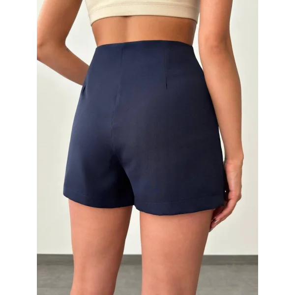 ATLAS KUMAŞ LACİVERT ŞORT ETEK