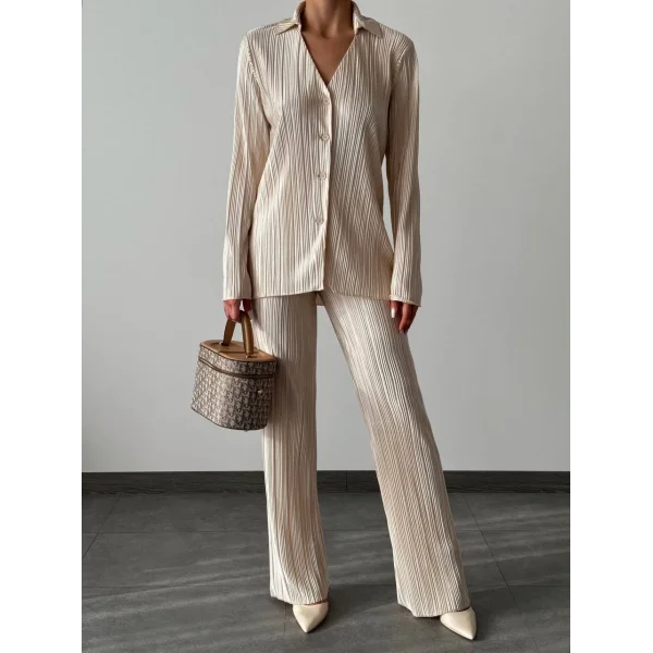 Hayal Pilise Gömlek Pantolon Takım Taş