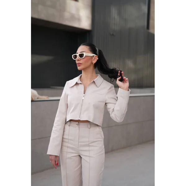 DENİM GABARDİN CEKET PANTOLON TAKIM TAŞ