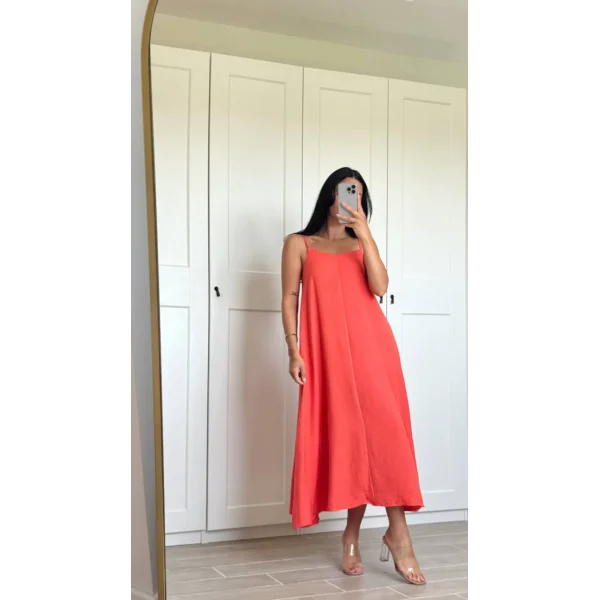 ASKILI UZUN KETEN ELBİSE NARÇİÇEĞİ