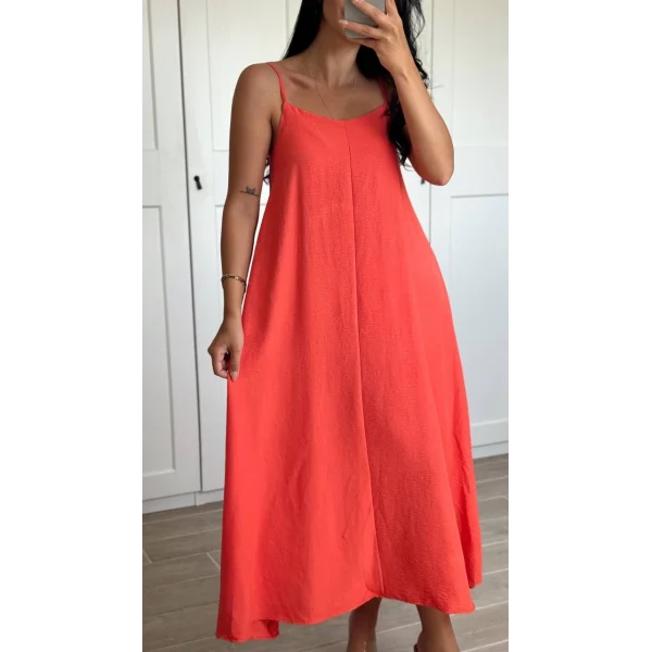 ASKILI UZUN KETEN ELBİSE NARÇİÇEĞİ