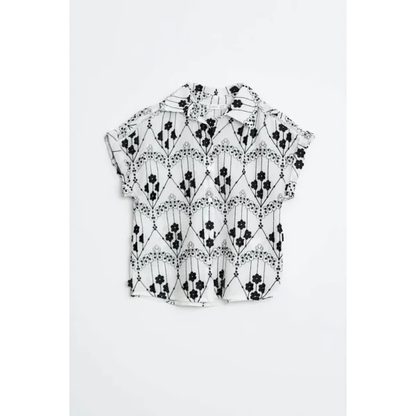 ROBİN ÇİÇEK DESENLİ KISA KOL GÖMLEK