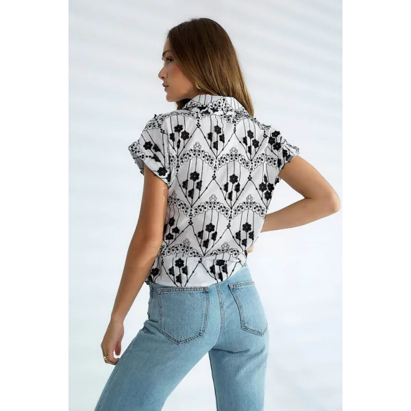 ROBİN ÇİÇEK DESENLİ KISA KOL GÖMLEK