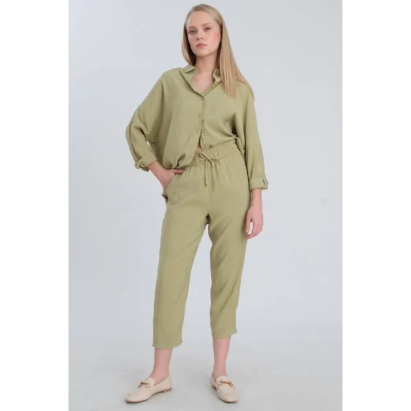 PERRY YEŞİL GÖMLEK PANTOLON TAKIM