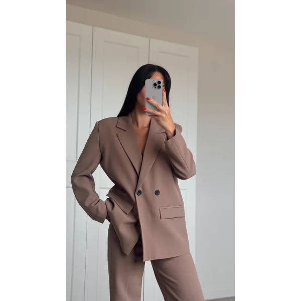 MYRA ATLAS CEKET PANTOLON TAKIM KAHVE