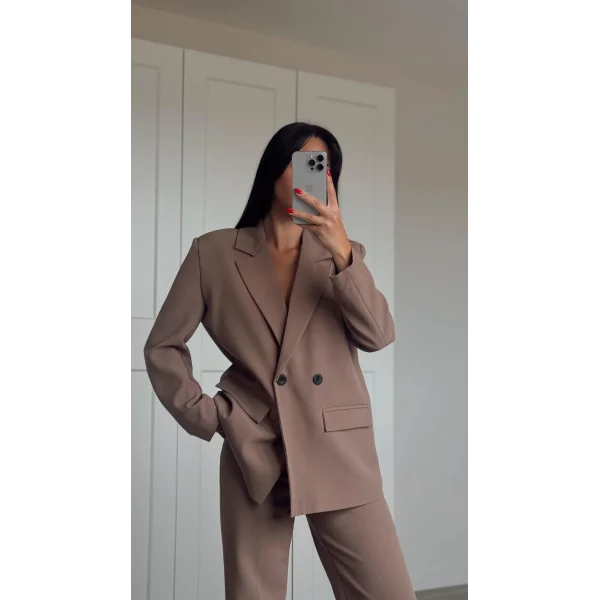 MYRA ATLAS CEKET PANTOLON TAKIM KAHVE