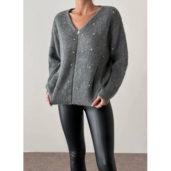 TAŞ DETAY FERMUARLI HIRKA ANTRASİT