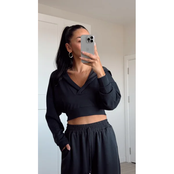 Premium Seri Modal Kumaş Pantolon Sweat Takım Füme